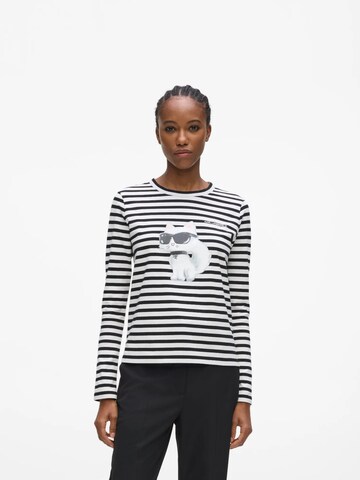 Tricou 'Ikon' de la Karl Lagerfeld pe negru: față