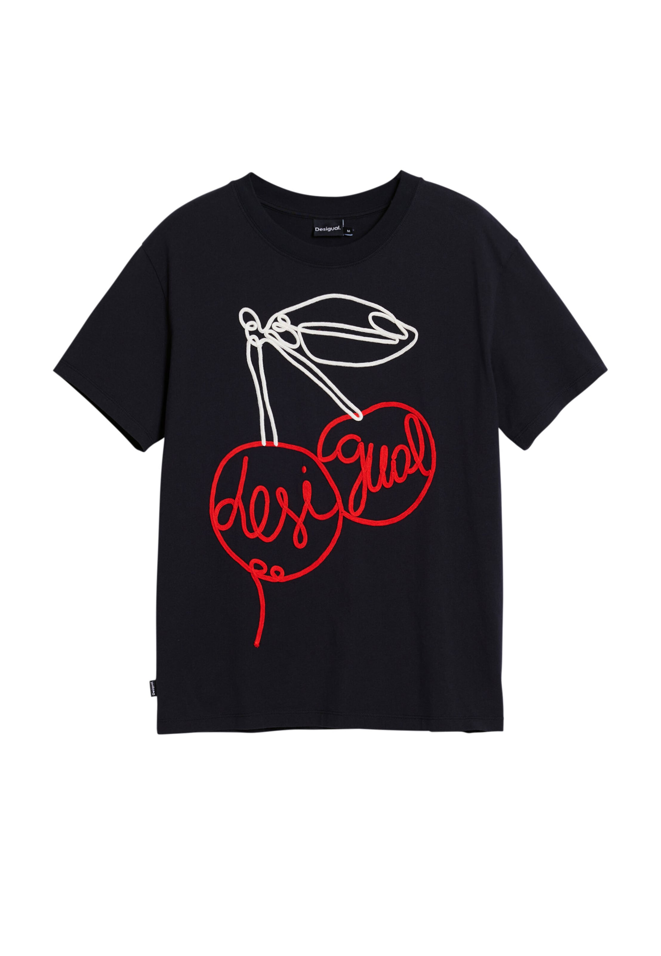 Desigual Μπλουζάκι 'Cherry' σε κόκκινο / μαύρο / λευκό, Άποψη προϊόντος