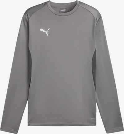 PUMA Sweatshirt de desporto 'TeamGoal' em cinzento / branco, Vista do artigo