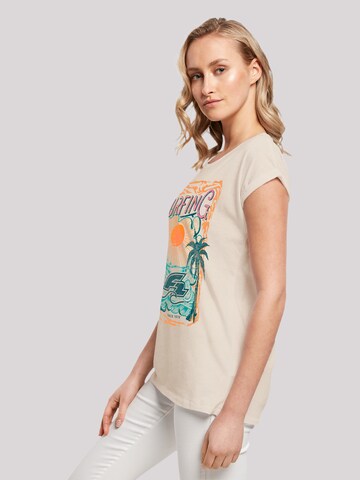 F2 T-Shirt 'F2 Surfers Sunset Sommer Vibes' in Beige