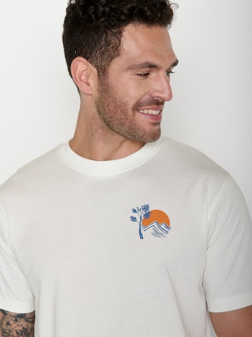 T-Shirt 'Fusion Embrace Nature' GREENBOMB en blanc