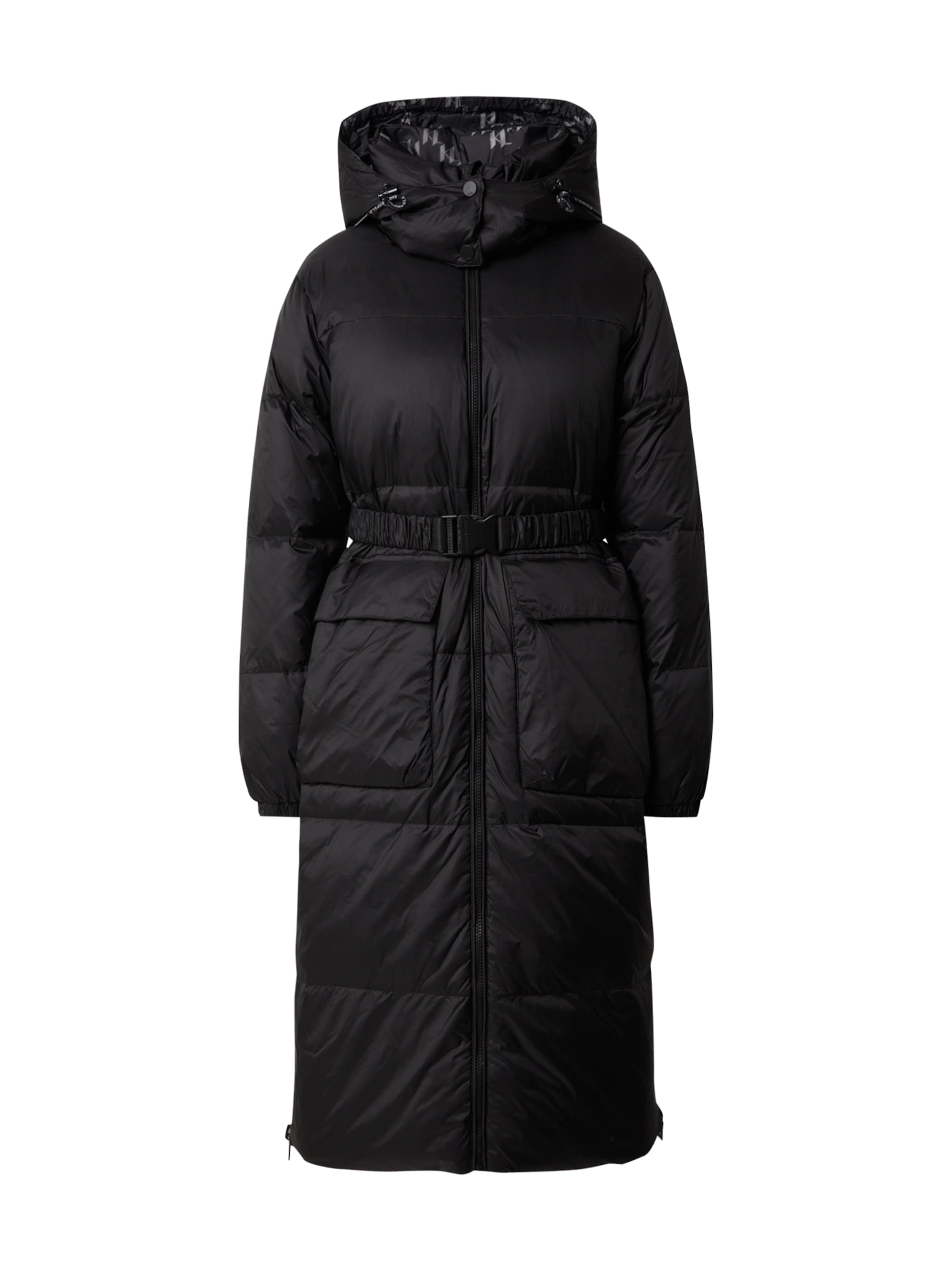 Karl Lagerfeld Winter coat in Black: front