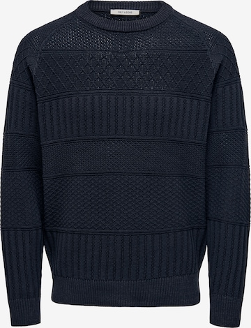 Pull-over 'ONSALKAN' Only & Sons en bleu : devant