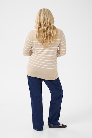 KAFFE CURVE Pullover 'Lizzy' i beige