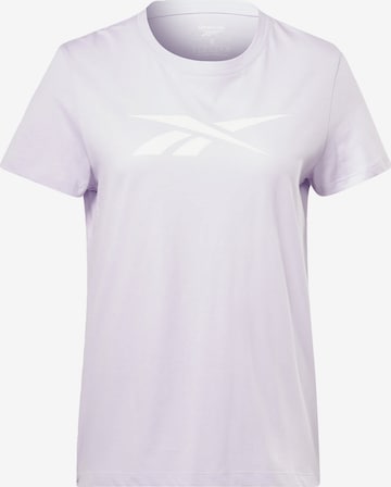 Reebok Функционална тениска в лилав: отпред