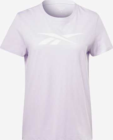 Reebok - Camiseta funcional en lila: frente