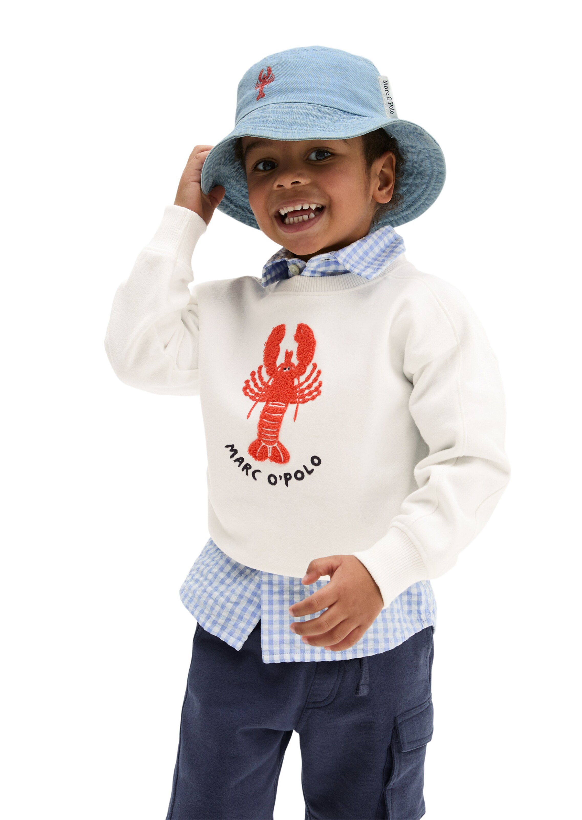 Marc O'Polo Sweatshirt ' aus reinem Organic Cotton ' in White: front