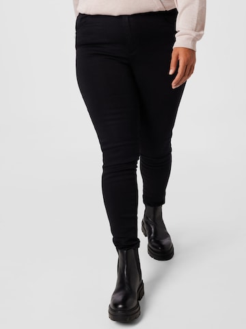 ABOUT YOU Curvy Skinny Jeans 'Insa' in Black: front