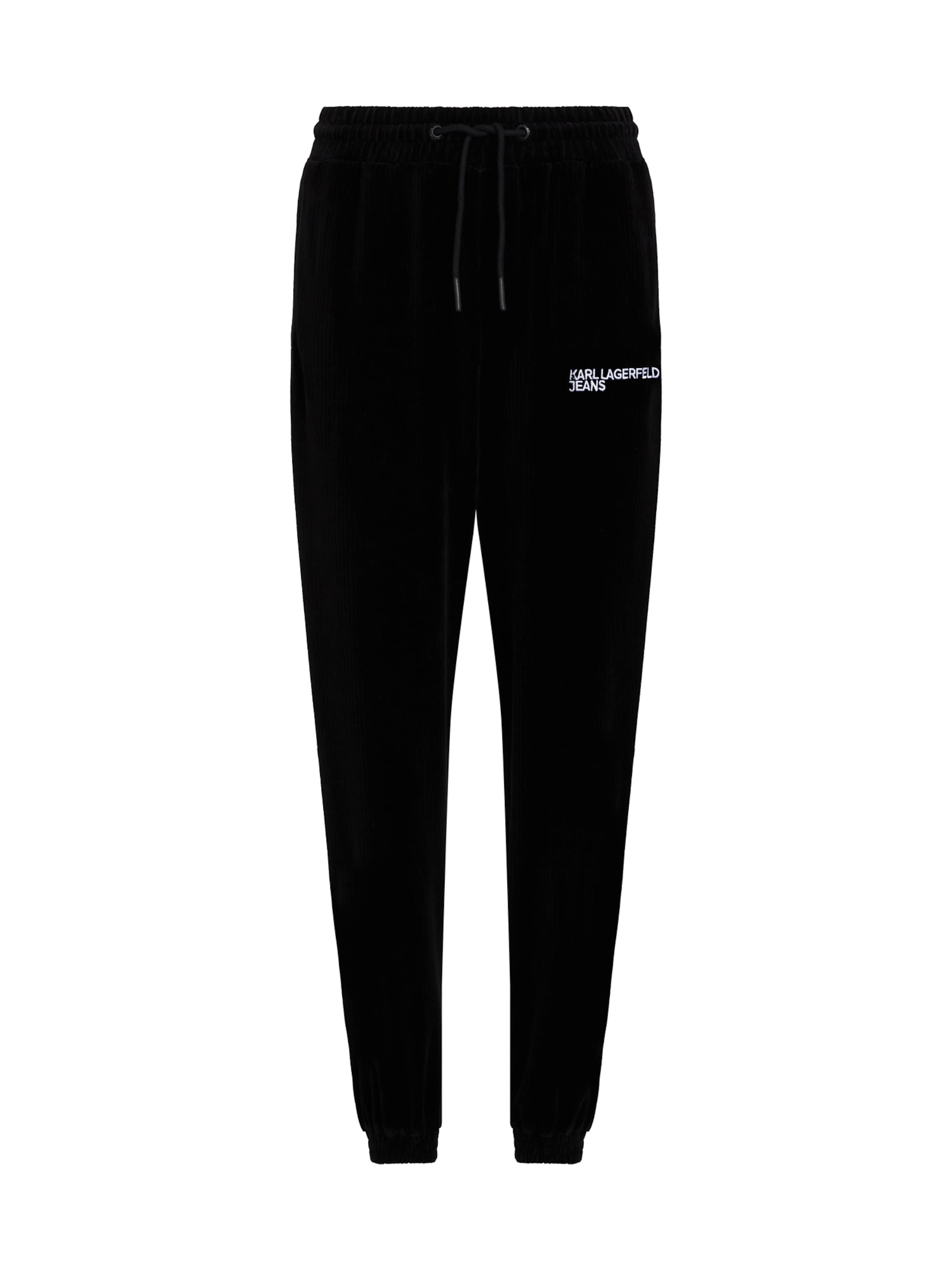 KARL LAGERFELD JEANS Bukser 'Velvet' i sort, Produktvisning