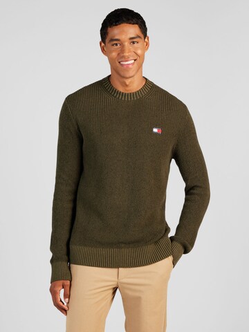 Tommy Jeans Sweater in Green: front