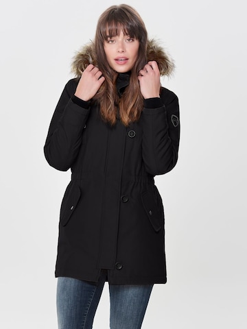 Only Tall Winterparka 'IRIS' in Zwart: voorkant