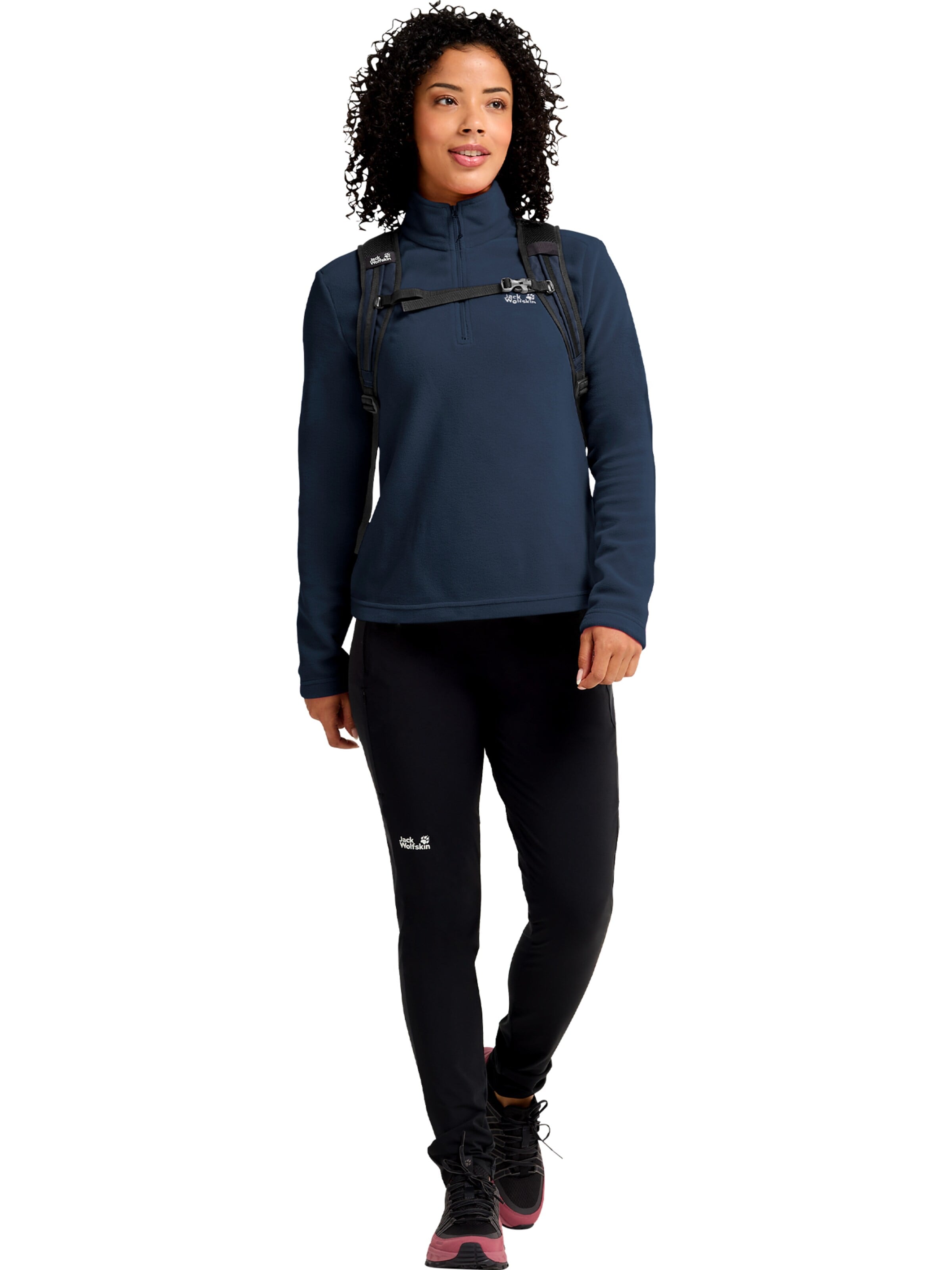 JACK WOLFSKIN Pullover 'Taunus 100 Half-Zip'‌‌‌‌‌‌ in Blau