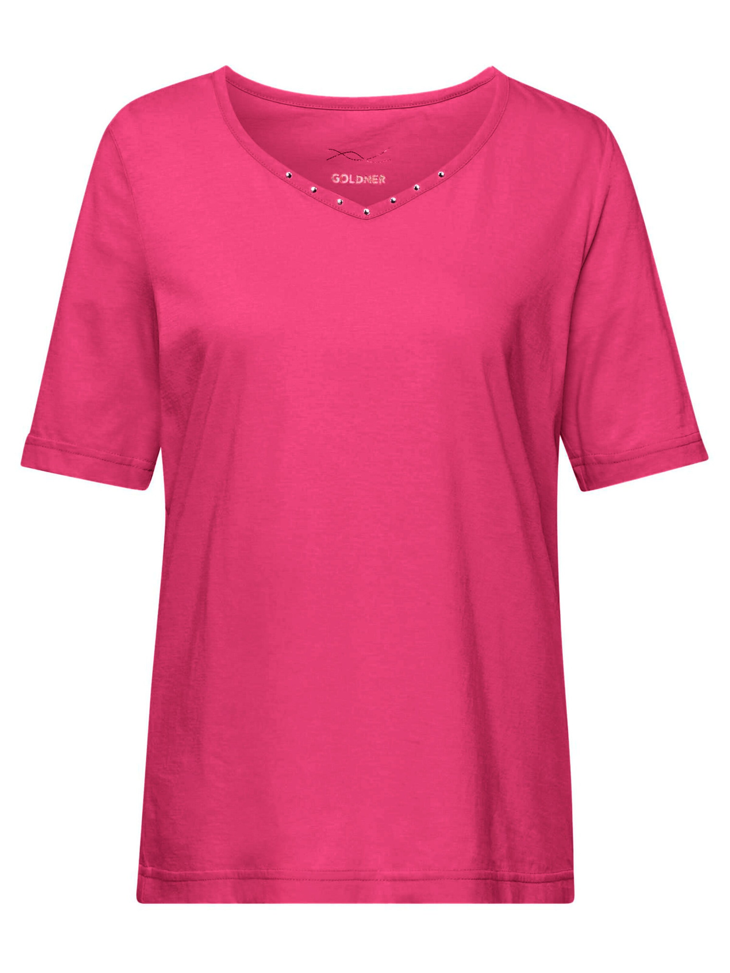 Goldner T-Shirt in Pink: Vorderseite