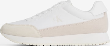 Calvin Klein - Zapatillas deportivas bajas en blanco: frente