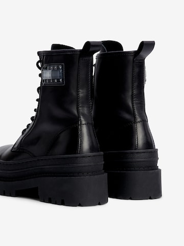 Tommy Jeans - Botines con cordones en negro