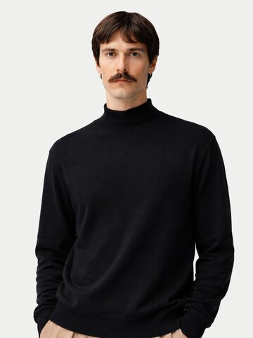 GOBI Cashmere - Jersey 'Men's Timeless Mock Neck Cashmere Sweater' en negro: frente