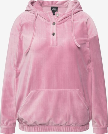 Sweat-shirt Ulla Popken en rose : devant