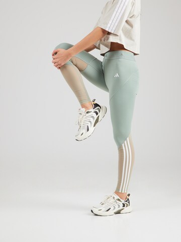 ADIDAS PERFORMANCE - Skinny Pantalón deportivo 'Hyperglam' en verde: frente