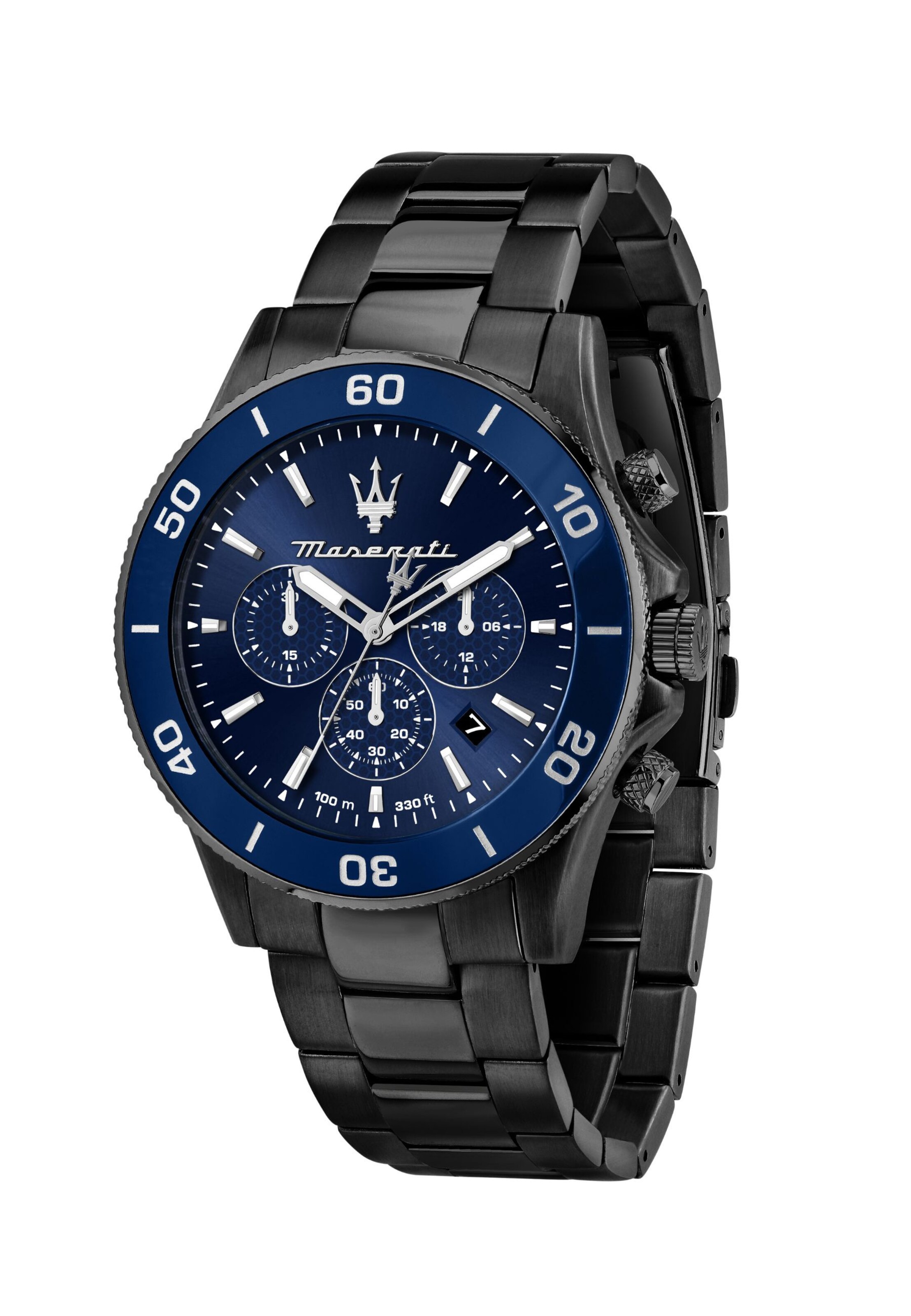 Maserati Uhr 'Competizione' in Schwarz: Vorderseite