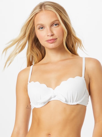 Hunkemöller Balconette Bikiniöverdel 'Scallop' i vit