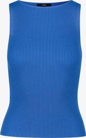 zero Knitted Top in Blue: front