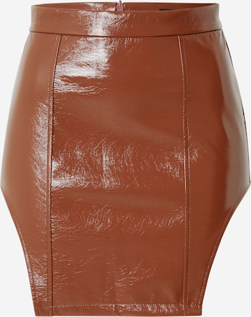 Misspap Skirt in Brown: front