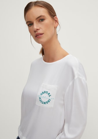 Camicia da donna di comma casual identity in bianco