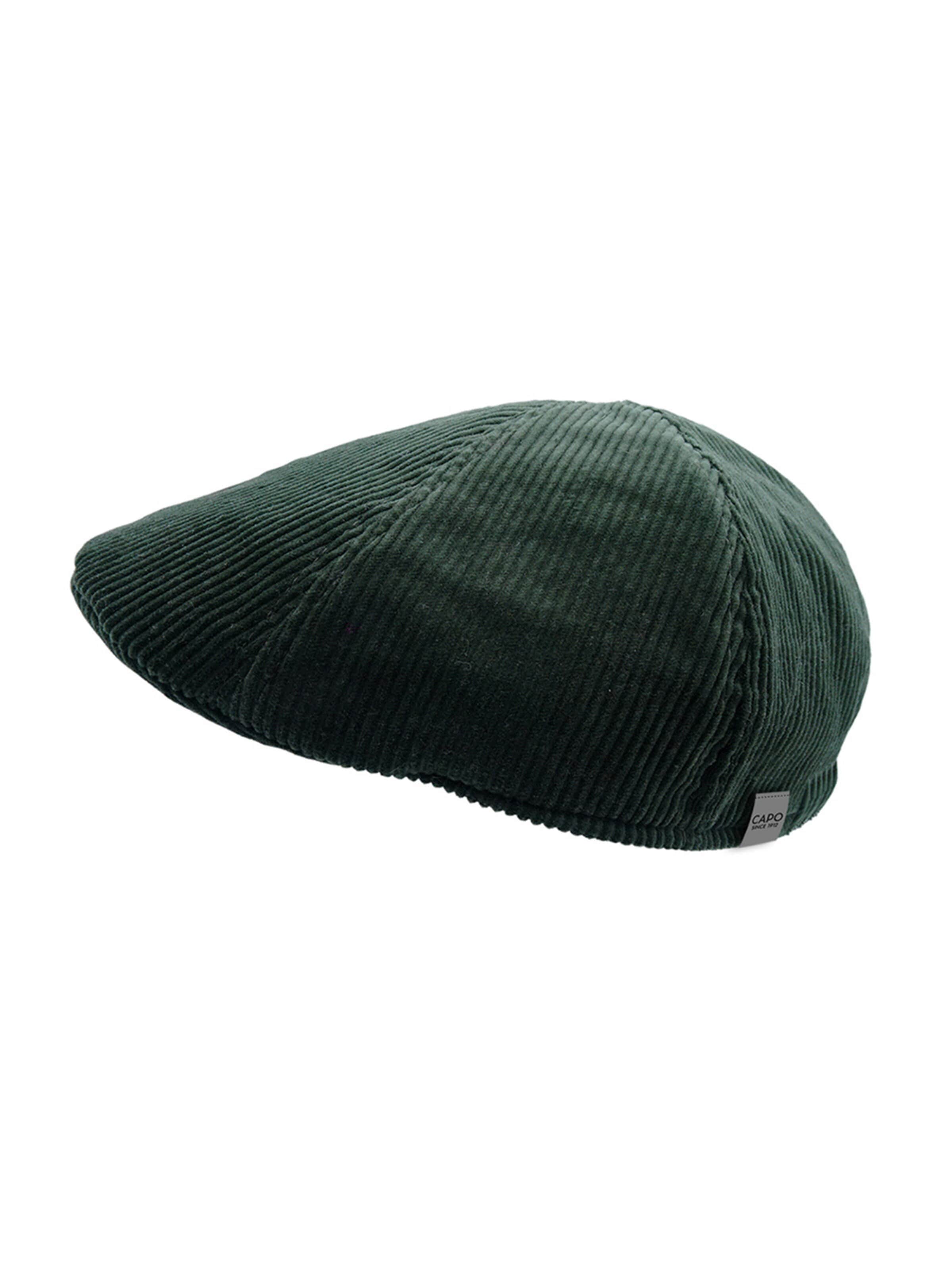 CAPO Beanie 'Schiebermütze, Cord, Futter' in Green: front