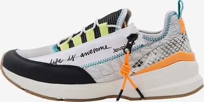 Desigual Sneaker low i turkis / orange / sort / hvid, Produktvisning