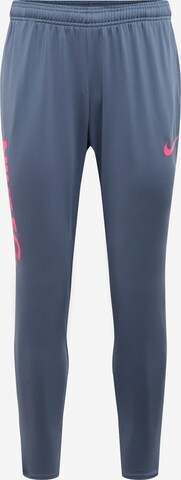 NIKE Workout Pants in Blue: front