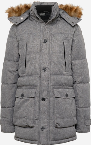 INDICODE JEANS Winter Jacket 'Hail' in Grey: front