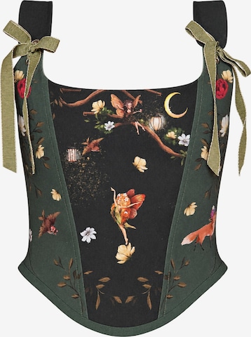 Corsetto 'Enchanted Fairy Forest' di VIADALINNO in verde: frontale