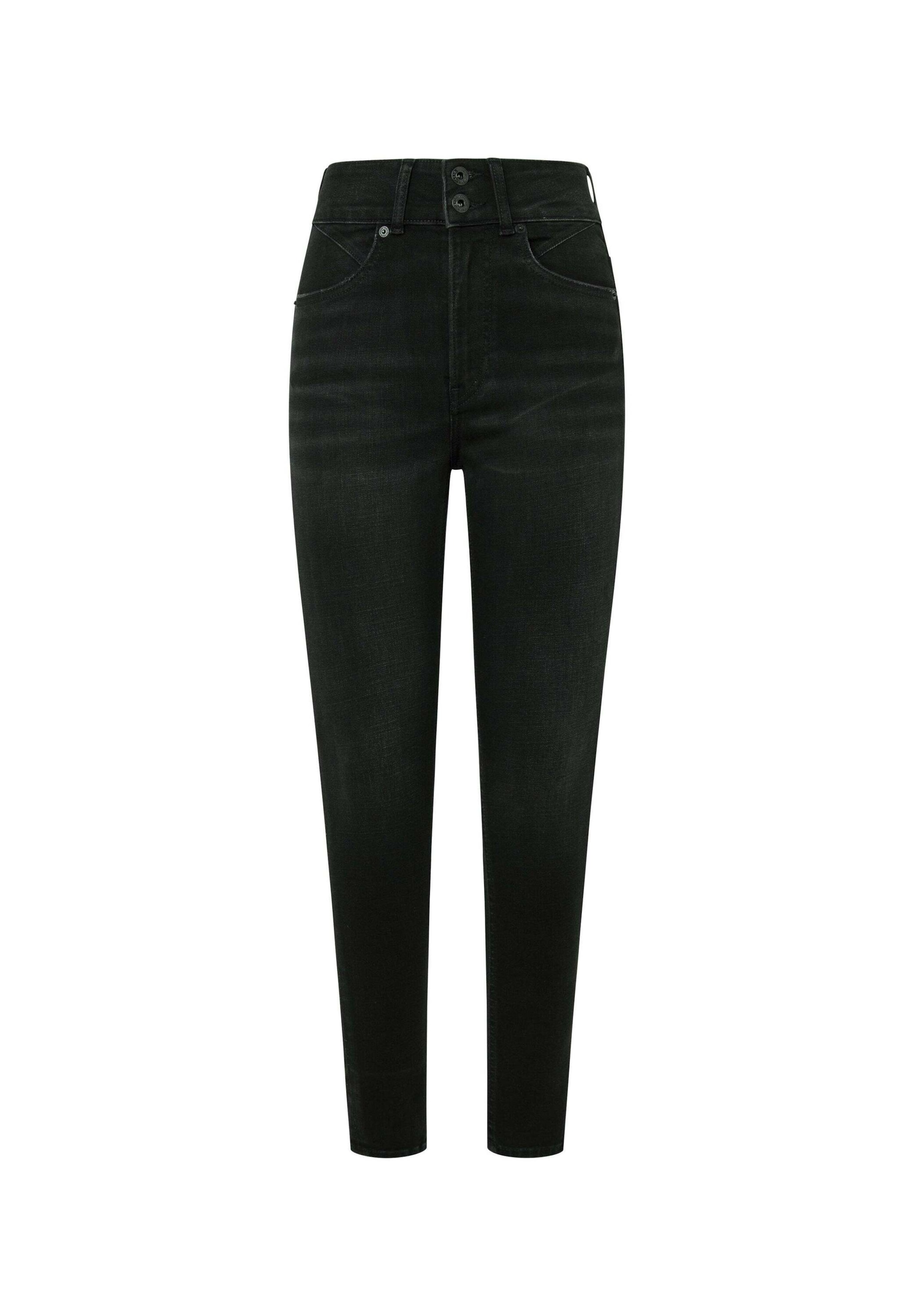 Pepe Jeans Skinny Jeans ' CONTOUR UHW ' in Schwarz: Vorderseite