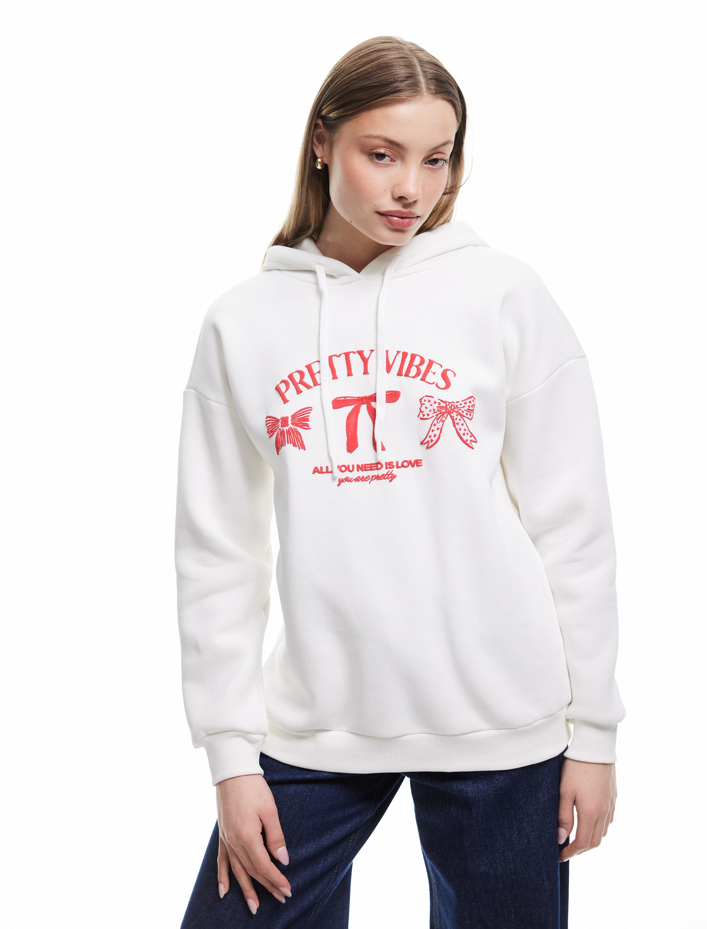 Koton Sweatshirt in Weiß: Vorderseite