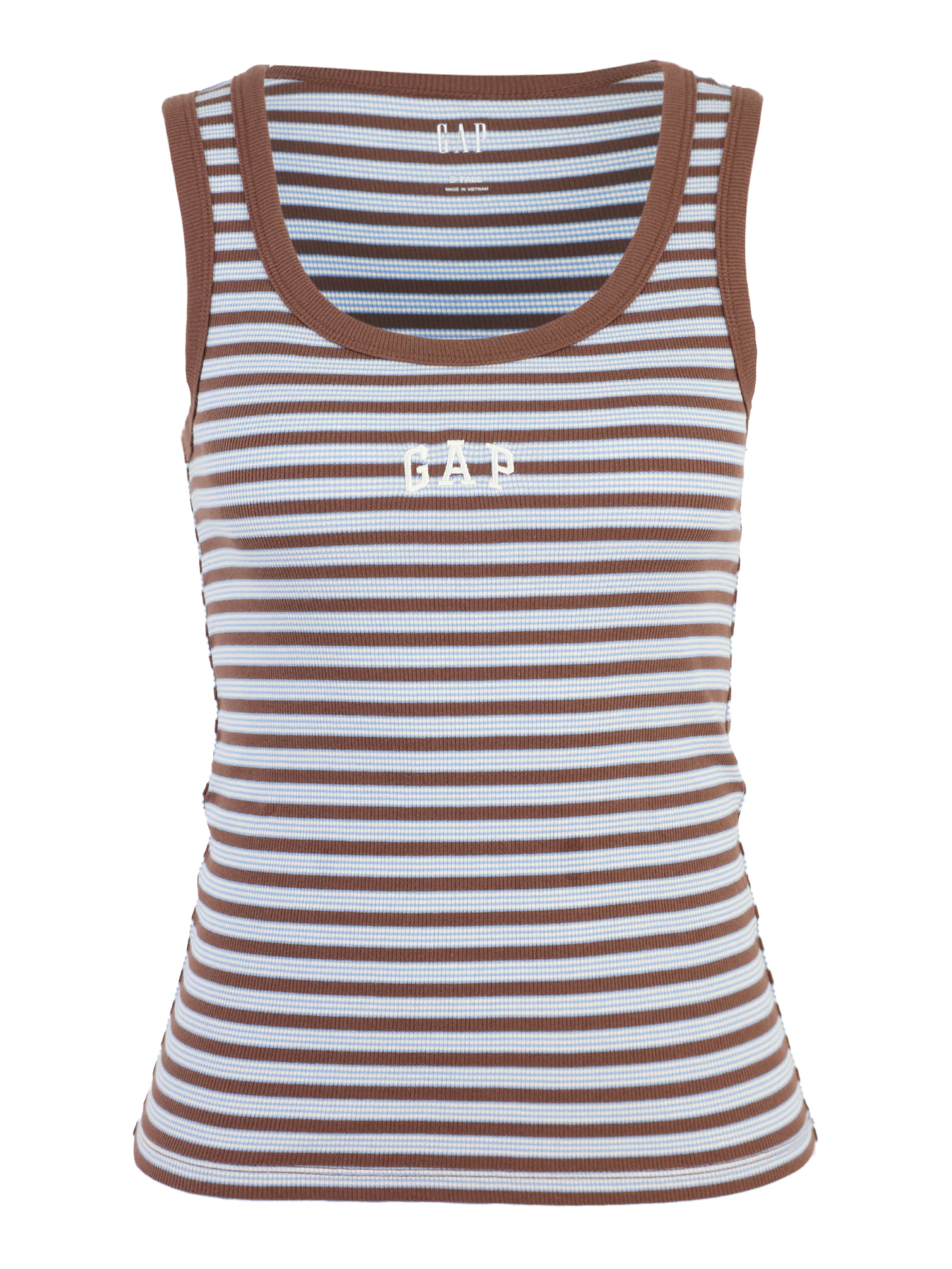 Gap Tall Top ve velikosti S - pastelová modrá / hnědá / bílá, Produkt
