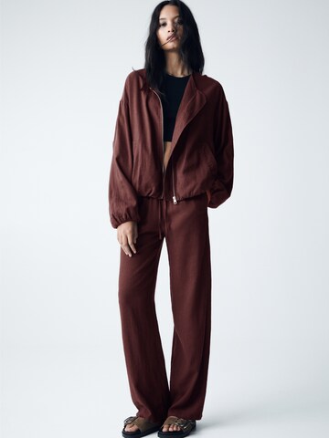 Wide leg Pantaloni di Pull&Bear in marrone