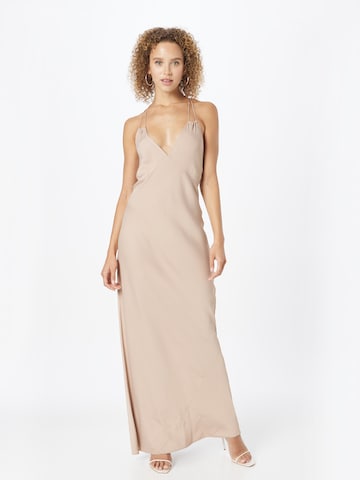 Calvin Klein - Vestido de noche en beige: frente