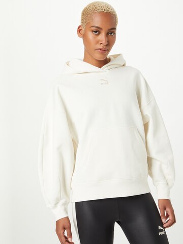 PUMA Sweatshirt 'Classics' in Weiß: predná strana