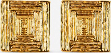 RteRmeNaušnice 'Square Sculpture Gold Earrings' - zlatna boja: prednji dio