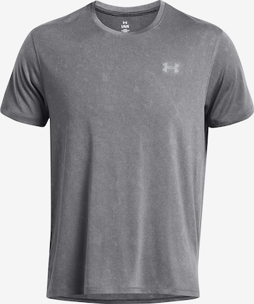 UNDER ARMOUR Functioneel shirt 'Launch Splatter' in Grijs: voorkant