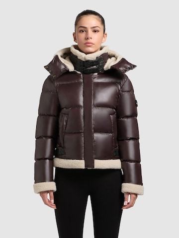 Veste d’hiver 'Nessie2' khujo en marron : devant