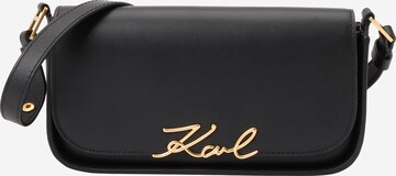Borsa a tracolla 'Signature' di Karl Lagerfeld in nero: frontale