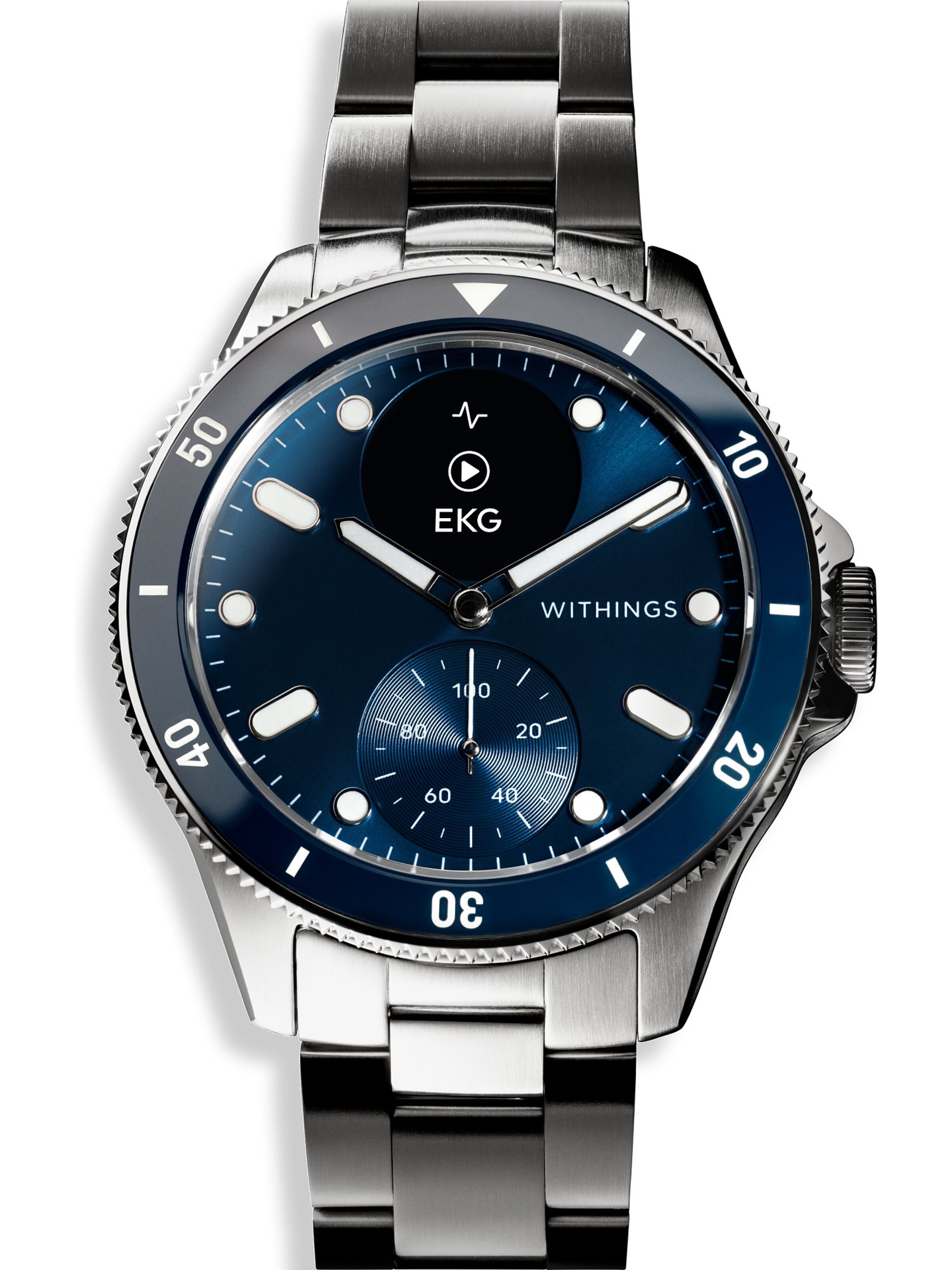 Withings Analog Watch in Blue: front