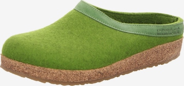 HAFLINGER Hausschuh 'Torben' in Grün: Vorderseite