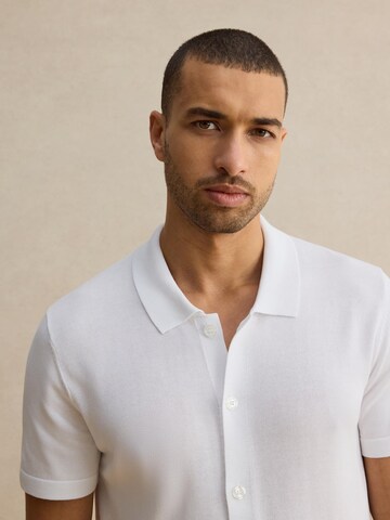 DAN FOX APPAREL Majica 'Ron' | bela barva