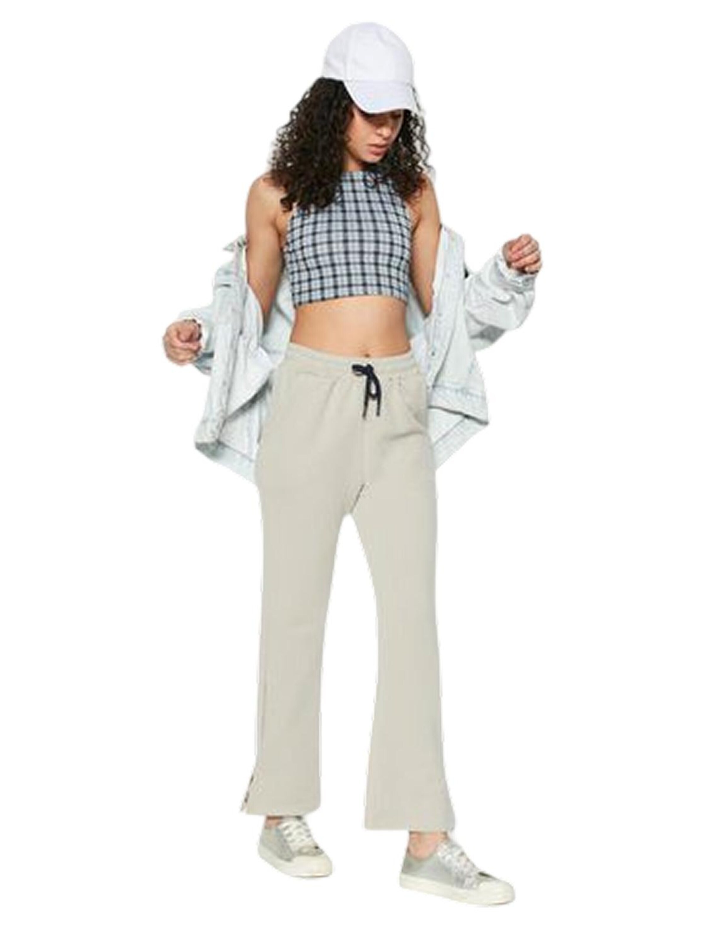 C&City Broek in Grijs: voorkant