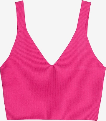 Bershka Knitted Top in Pink: front