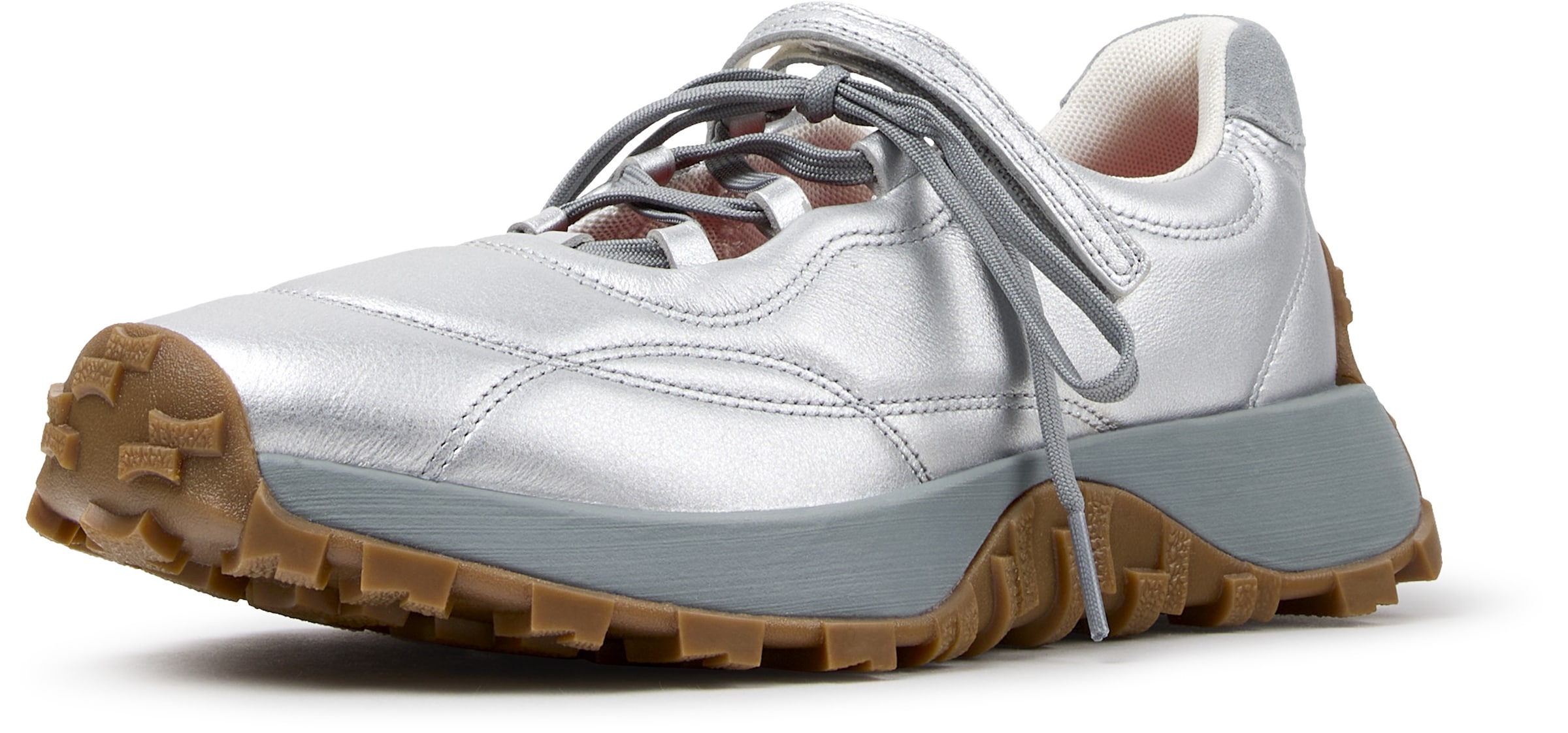 Baskets basses 'Drift Trail' CAMPER en argent : devant