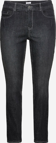 SHEEGO Slimfit Jeans in Schwarz: predná strana