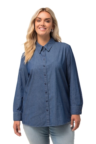 Ulla Popken Klederdracht shirt in Blauw: voorkant